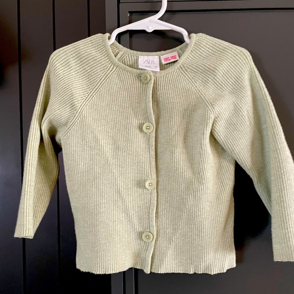 Zara pale green cardigan